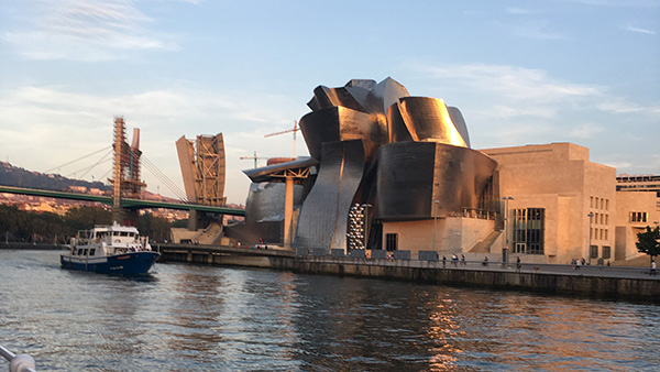The city of Bilbao, Spain
