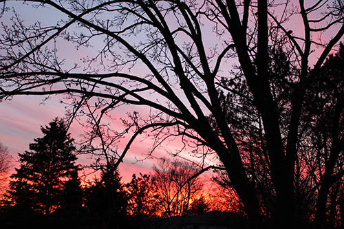 This is a photo of the sky at sunset.